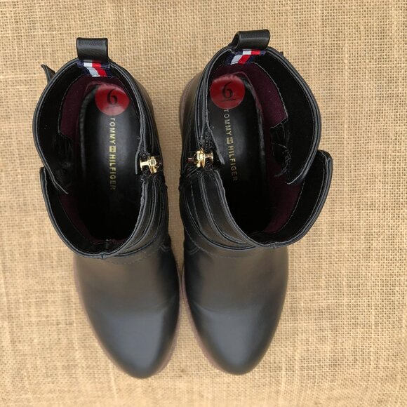 Tommy Hilfiger Women's Ankle Boot 6 M Black Excellent - Picture 6 of 6